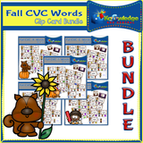 Fall CVC Words Clip Cards