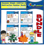 Seasons Simple Addition & Subtraction Number Bonds (1-10) Worksheets