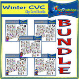 Winter CVC Words Clip Cards