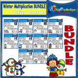 Winter Multiplication Clip Cards