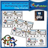 Winter Multiplication Clip Cards