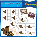 Fall Counting Clip Cards