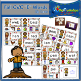 Fall CVC Words Clip Cards