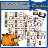 Fall CVC Words Clip Cards