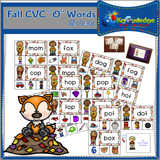 Fall CVC Words Clip Cards