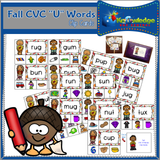 Fall CVC Words Clip Cards