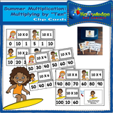 Summer Multiplication Clip Cards