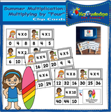 Summer Multiplication Clip Cards