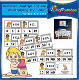 Summer Multiplication Clip Cards