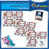 Valentine's Day Multiplication Clip Cards