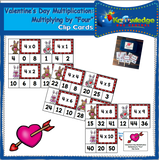 Valentine's Day Multiplication Clip Cards