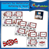 Valentine's Day Multiplication Clip Cards