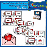 Valentine's Day Multiplication Clip Cards