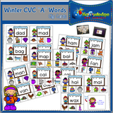 Winter CVC Words Clip Cards