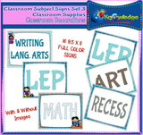 Classroom Subject Signs