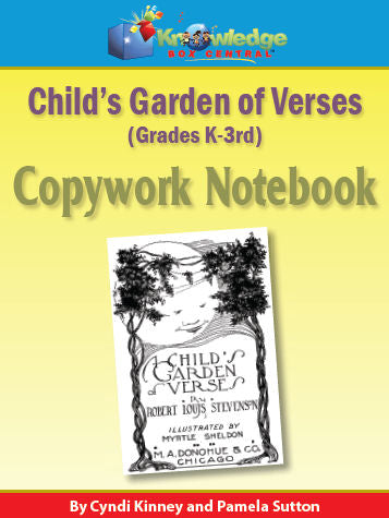 Child's Garden of Verses Copywork Notebook K-3rd