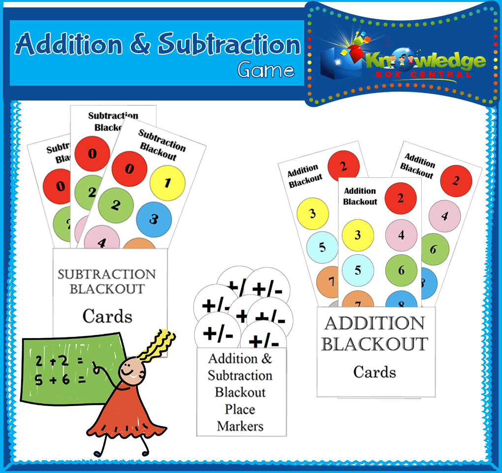 Addition & Subtraction Game | Games Notebook – Knowledge Box Central