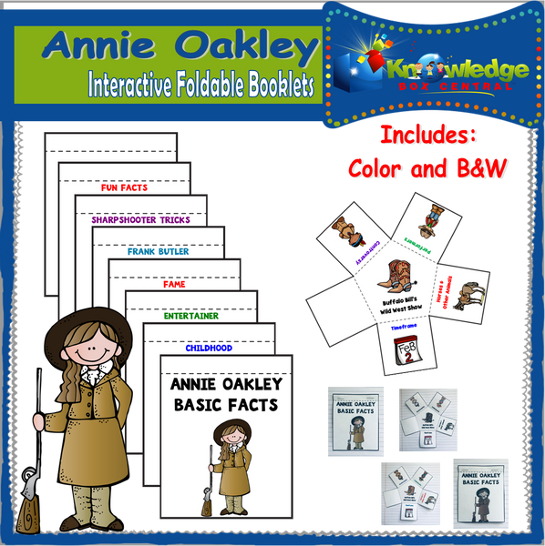 Annie Oakley Interactive Foldable Booklets