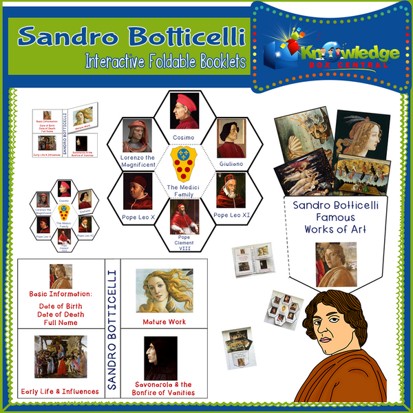Sandro Botticelli Interactive Foldable Booklets