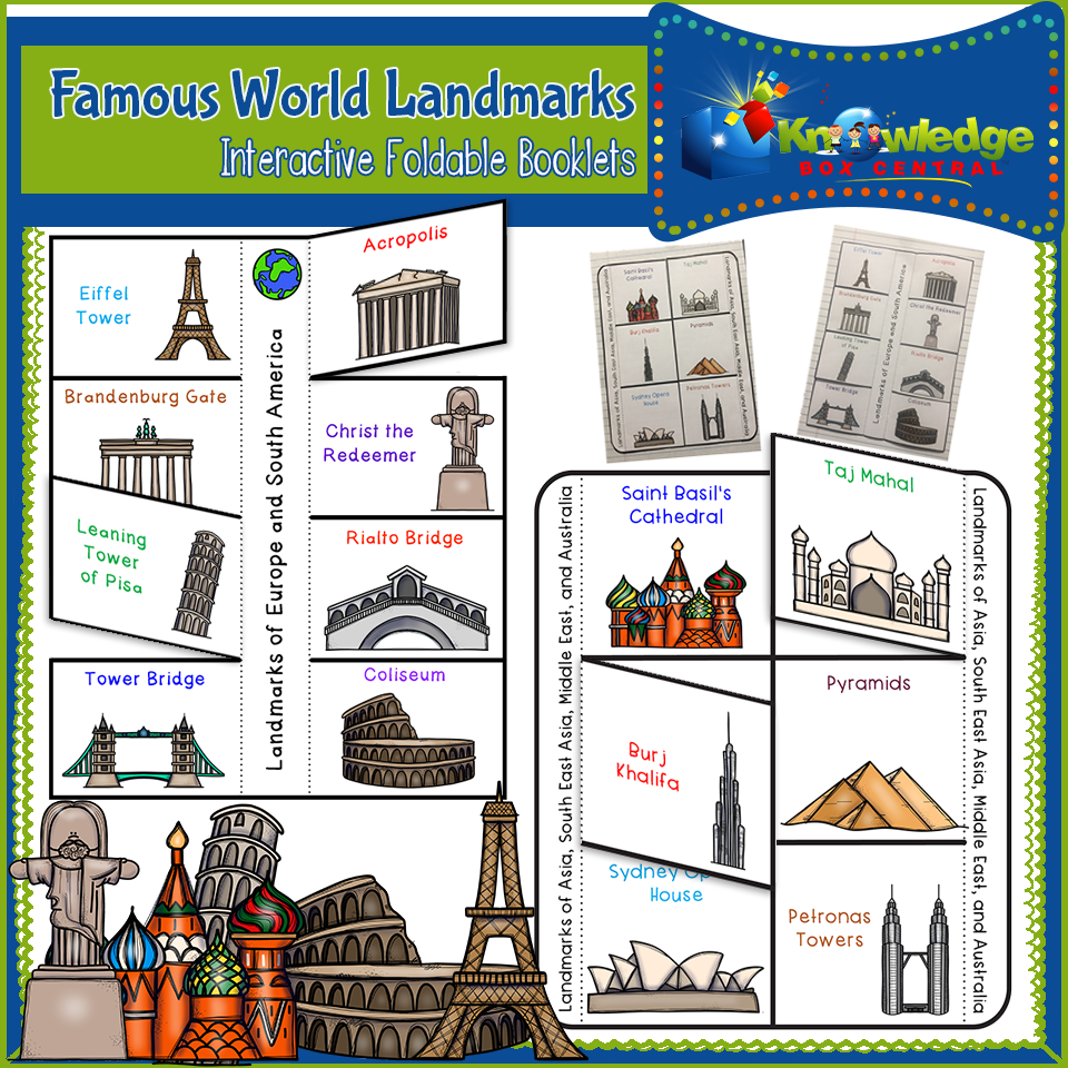 Famous World Landmarks Interactive Foldable Booklets – Knowledge Box 