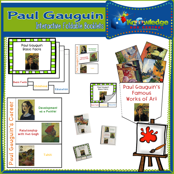 Paul Gauguin Interactive Foldable Booklets