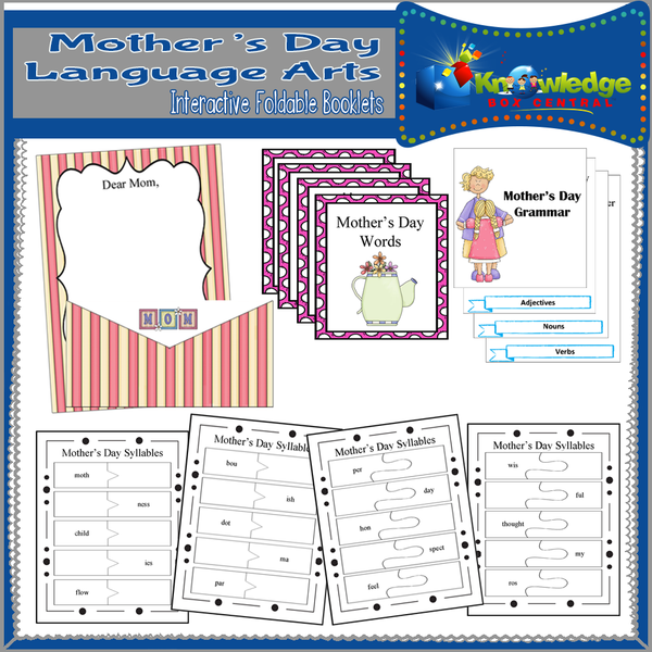 Mother's Day Language Arts Interactive Foldable Booklets