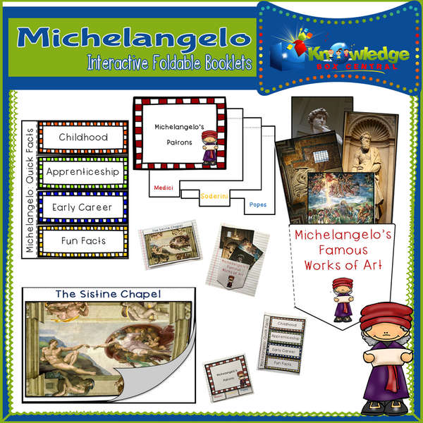 Michelangelo Interactive Foldable Booklets