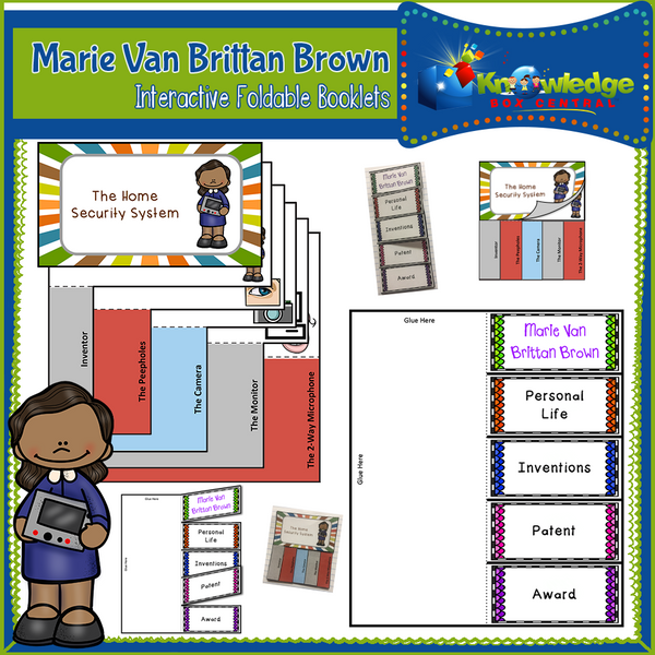 Marie Van Brittan Brown Interactive Foldable Booklets