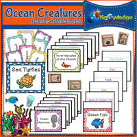 Ocean Creatures Interactive Foldable Booklets