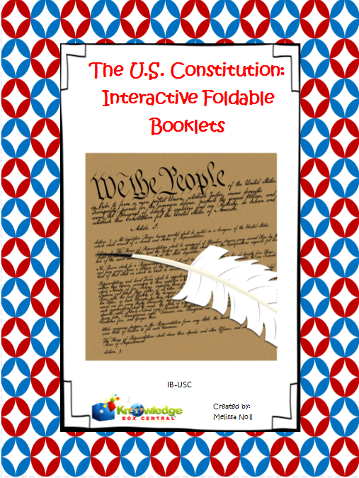 U S Constitution Interactive Foldable Booklets Knowledge Box Central