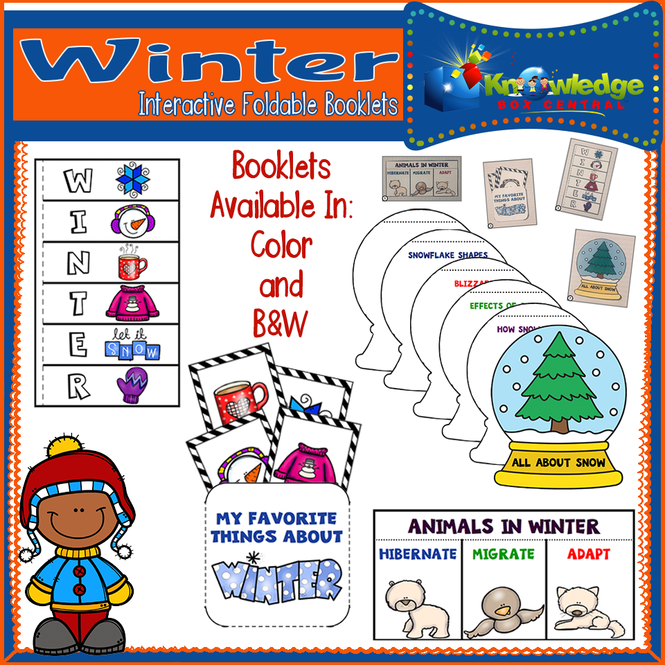 Winter Interactive Foldable Booklets – Knowledge Box Central