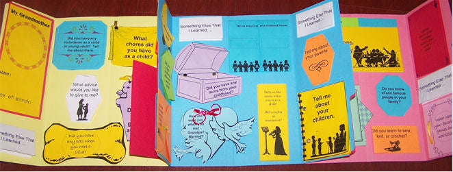 Grandmother's Virtues Interview Lapbook - PRINTED – Knowledge Box Central