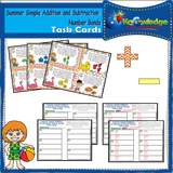 Seasons Simple Addition & Subtraction Number Bonds (1-10) Task Cards