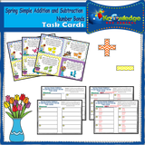 Seasons Simple Addition & Subtraction Number Bonds (1-10) Task Cards