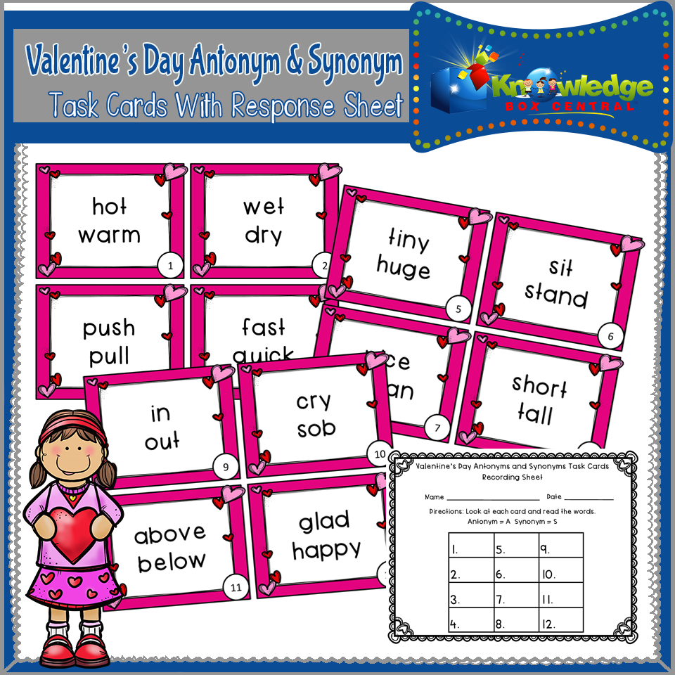 Synonym Task Cards by Staying Cool in the Library