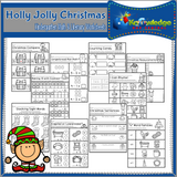 Christmas Kindergarten Math & Literacy Worksheets