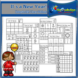 New Year's Kindergarten Math & Literacy Worksheets