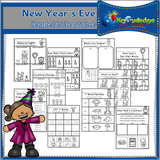 New Year's Kindergarten Math & Literacy Worksheets