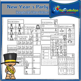 New Year's Kindergarten Math & Literacy Worksheets