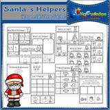 Christmas Kindergarten Math & Literacy Worksheets