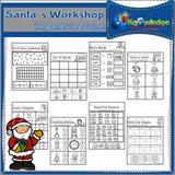 Christmas Kindergarten Math & Literacy Worksheets