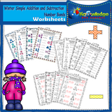 Seasons Simple Addition & Subtraction Number Bonds (1-10) Worksheets