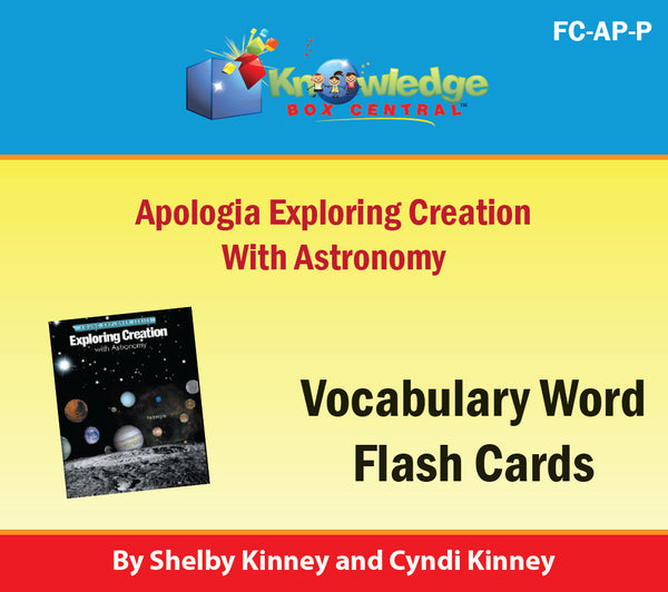 Apologia Exploring Creation with Astronomy Vocabulary Flash Cards - PRINTED