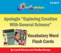 Apologia Exploring Creation With General Science Vocabulary Word Flash Cards (1st & 2nd Editions) PRINTED