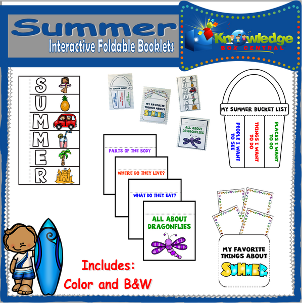 Summer Interactive Foldable Booklets