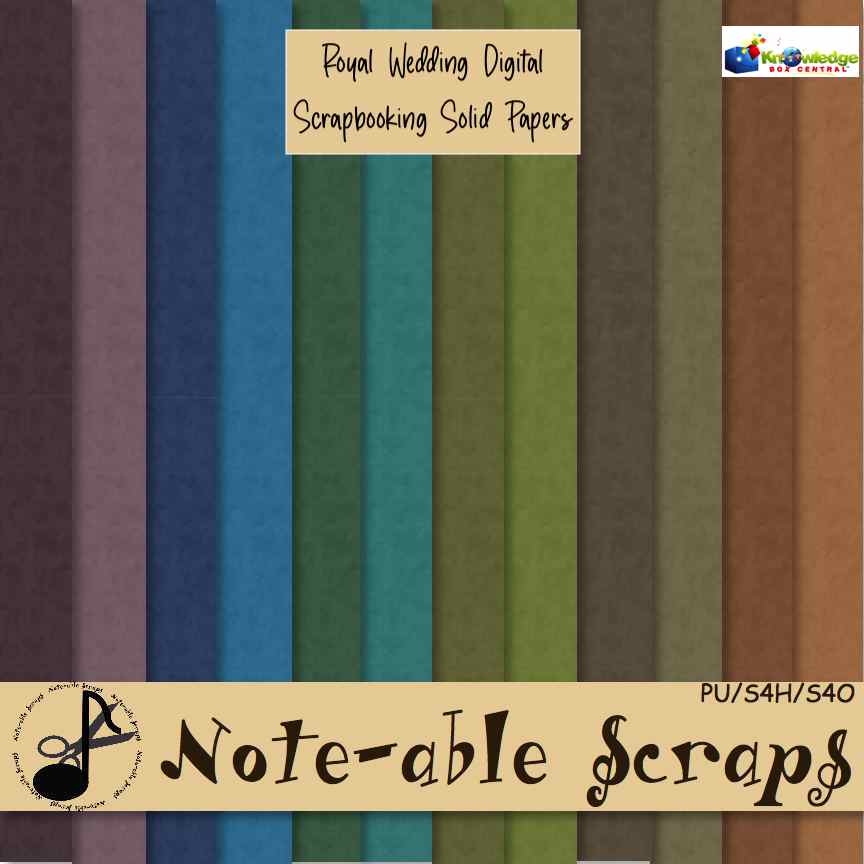 Royal Wedding Digital Scrapbooking Solid Papers – Knowledge Box Central