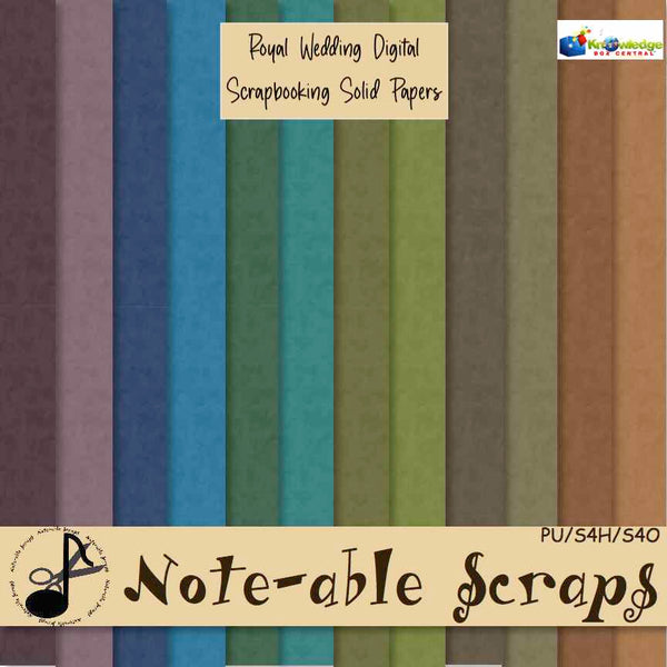 Royal Wedding Digital Scrapbooking Solid Papers