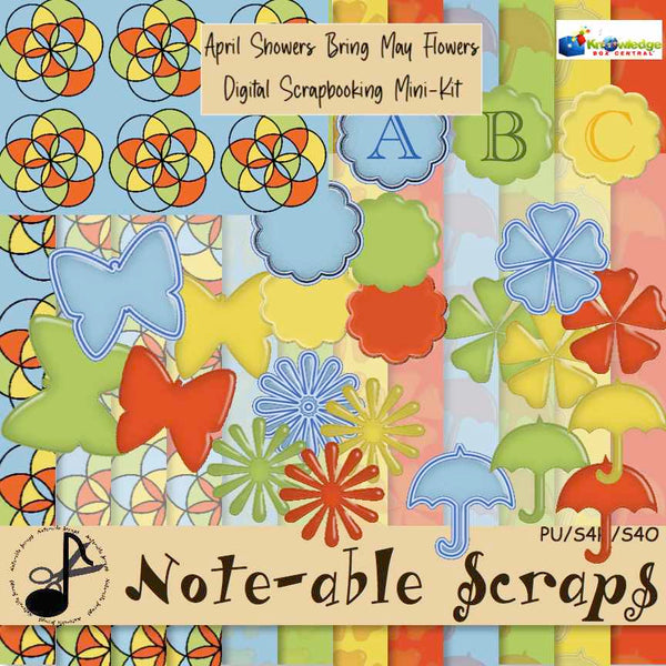 April Showers Bring May Flowers Digital Scrapbooking Mini-Kit