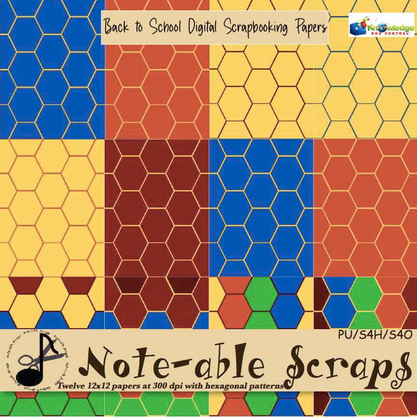 Back to School Digital Scrapbooking Papers