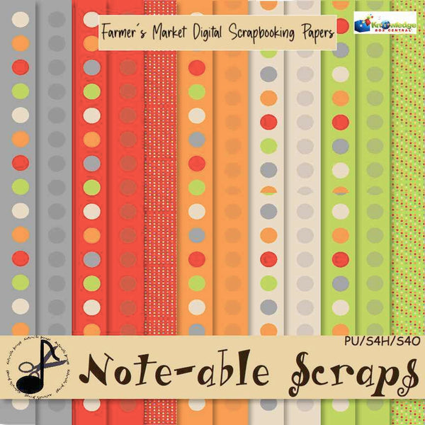 Farmers Market Digital Scrapbooking Papers